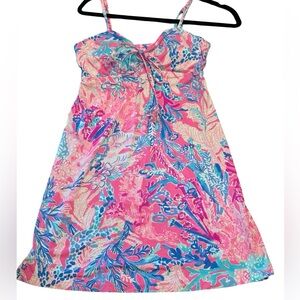 Lilly Pulitzer Aquadesiac Pascha Pink Margarete Swim Dress Beach Wear S